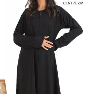 Bedoon Essm Salona Abaya centre zip