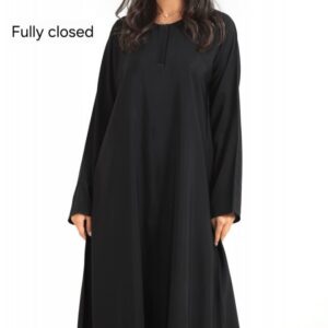 Bedoon Essm Salona abaya fully closed
