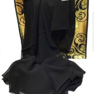 Sharqiaa Plain Black Scarf
57x200cm