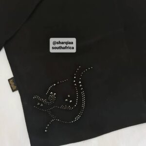 1 elastic tie up 38cm black Swarovski