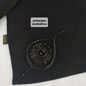 1 elastic tie up 38cm black Swarovski