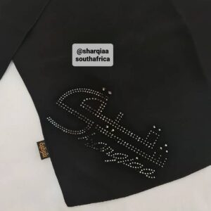 1 elastic tie up 38cm black Swarovski