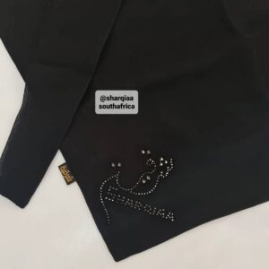 1 elastic tie up 38cm black Swarovski