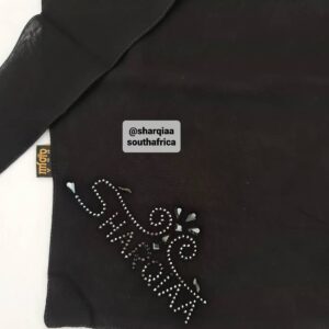 1 elastic tie up 38cm black Swarovski