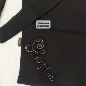 1 elastic tie up 38cm black Swarovski