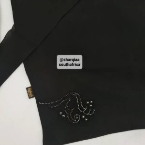 1 elastic tie up 38cm black Swarovski