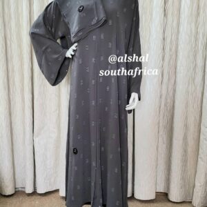 grey cool summer fabric back pleat self printed 60 62