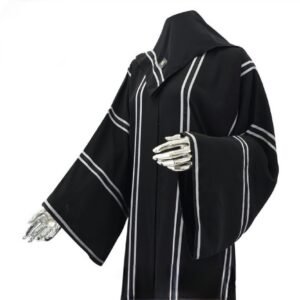 SB05 Black abaya set with stripe details- lined summer fabric
54 56 58 59