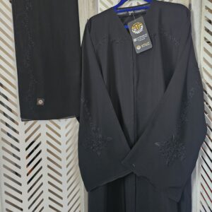Sharqiaa Abaya Set Black Embroidery