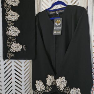Sharqiaa Abaya Set Cream Lace