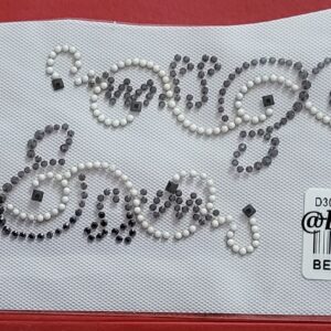 Bedoon Essm black & white bead logo