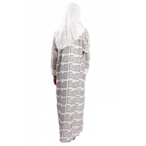 Bedoon Essm White & Grey Block Print Set (Secondline)