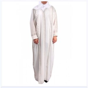 Bedoon Essm White with Bronze Embroidery Set (Secondline)