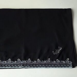Sharqiaa Lace/Bead/Embroidery Scarf
