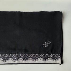 Sharqiaa Scarf Colour Border/Lace