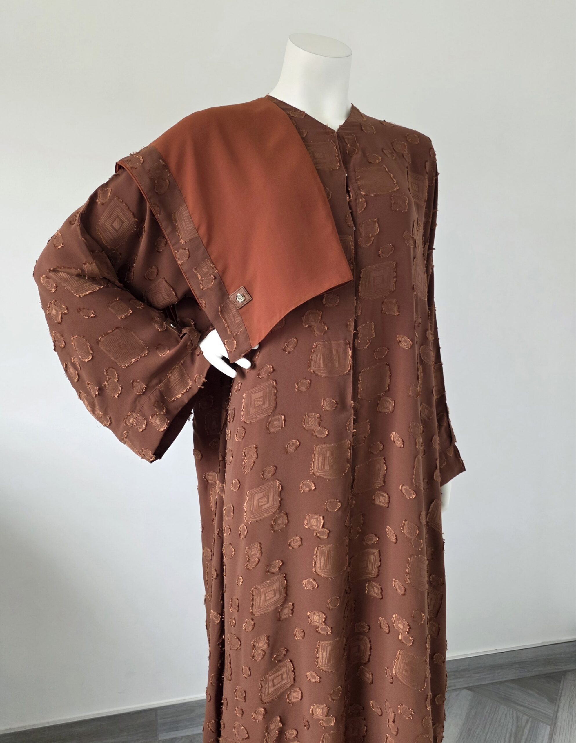 Sharqiaa Self Printed Set Burnt Orange - Image 6