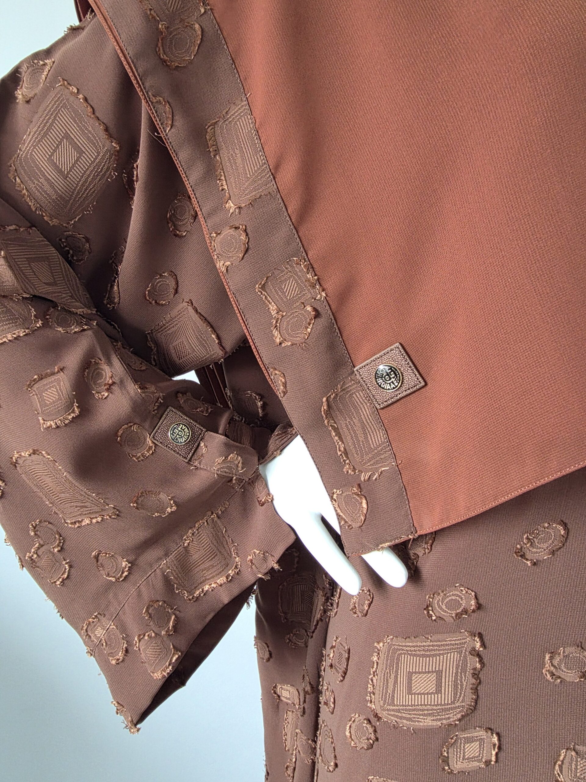 Sharqiaa Self Printed Set Burnt Orange - Image 8