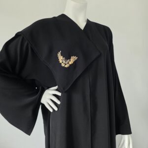 Sharqiaa Abaya Set Embroidery/Swarovski [Peaches & Cream]
