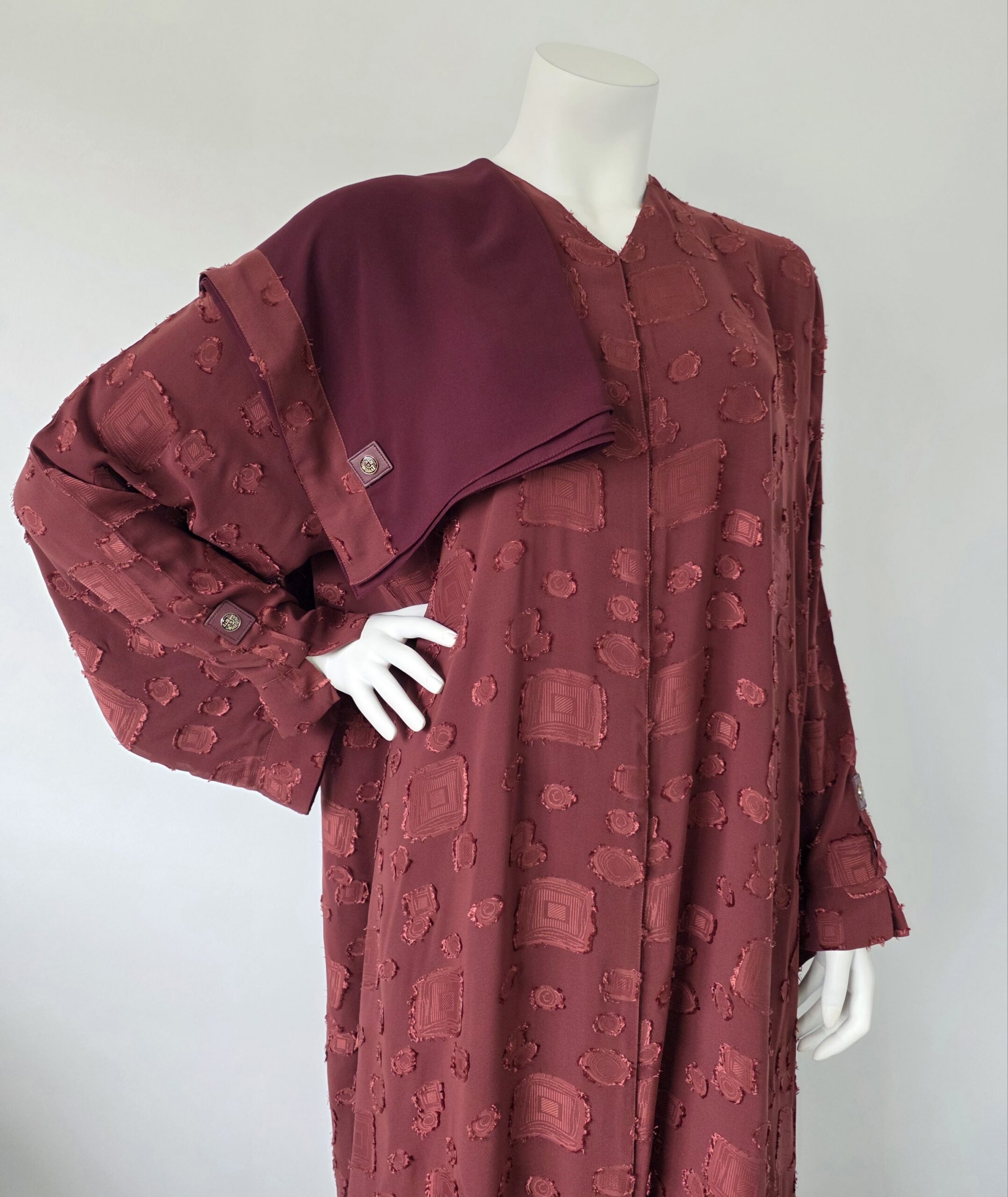 Sharqiaa Self Printed Set Burnt Umber - Image 6
