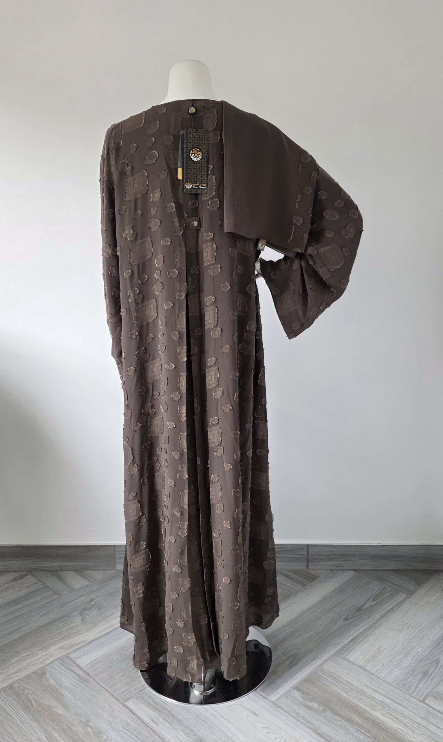 Sharqiaa Self Printed Abaya set Prairie Grass - Image 4