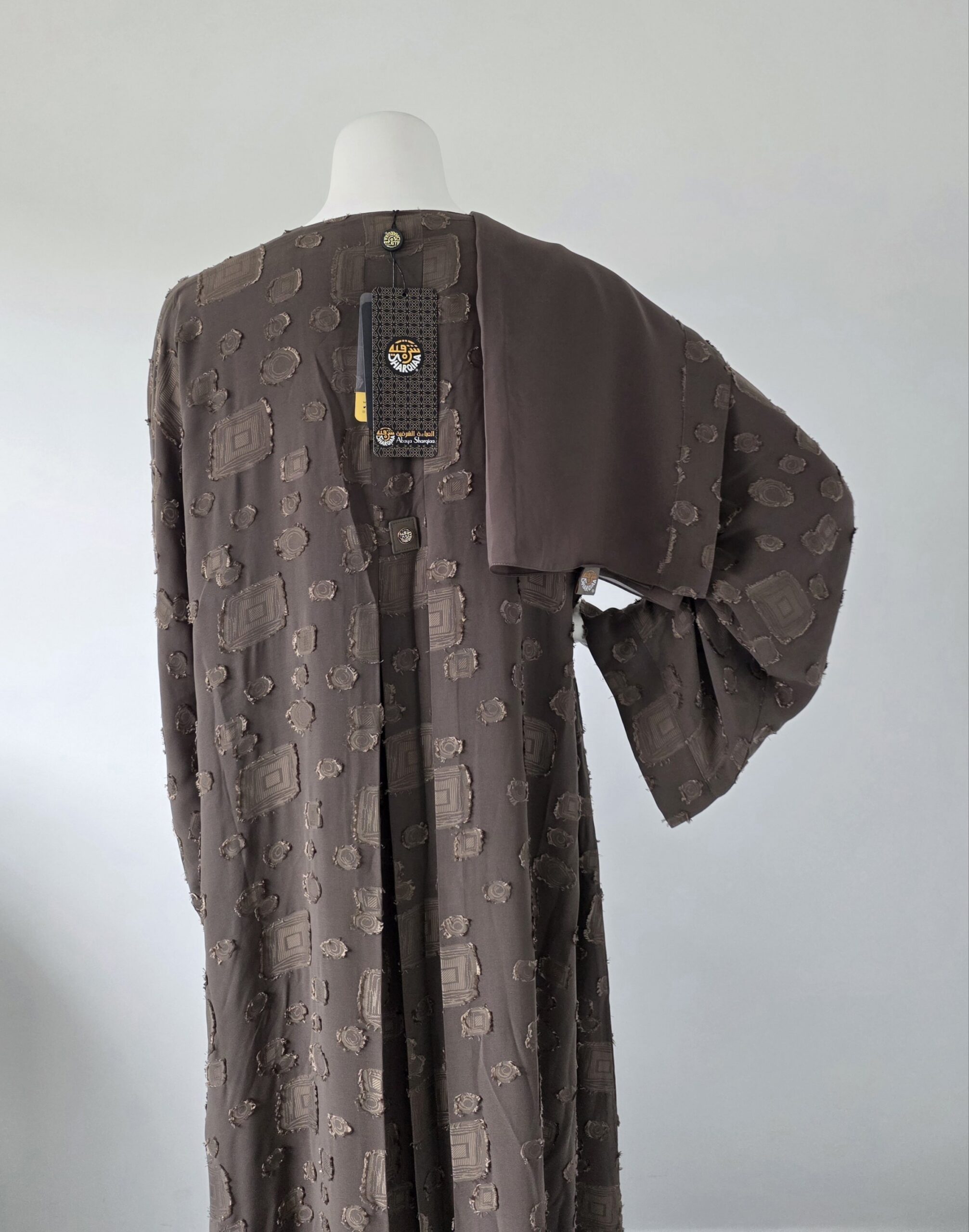 Sharqiaa Self Printed Abaya set Prairie Grass - Image 5