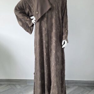 Sharqiaa Self Printed Abaya set Prairie Grass