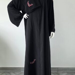 Sharqiaa Abaya set Embroidery/Swarovski [Blush, Berry, Warm Coral]