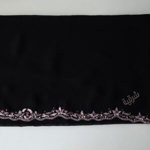 Sharqiaa Embroidery-Swarovski Scarf - Blush/Ruby