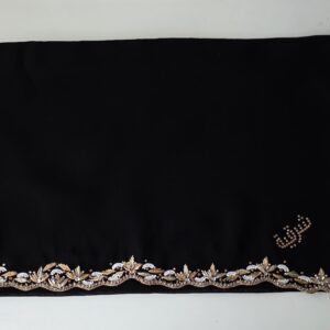 Sharqiaa Embroidery-Swarovski Scarf - Gold/Silver