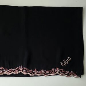 Sharqiaa Embroidery-Swarovski Scarf - Pink Hues