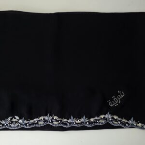 Sharqiaa Embroidery-Swarovski Scarf - Blues