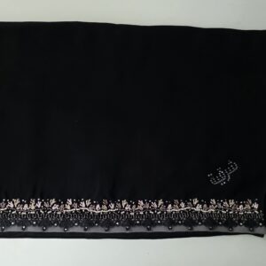 Sharqiaa Embroidery-Swarovski Scarf - Greys