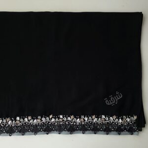 Sharqiaa Embroidery-Swarovski Scarf - Blues