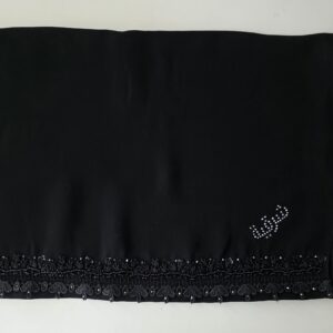 Sharqiaa Embroidery-Swarovski Scarf - Black