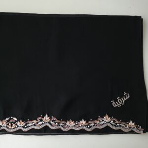 Sharqiaa Embroidery-Swarovski Scarf - Blush/Peach