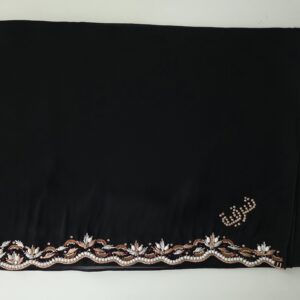 Sharqiaa Embroidery-Swarovski Scarf - Rust hues