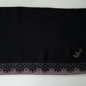 Sharqiaa Lace Border Scarf - Muted Sand