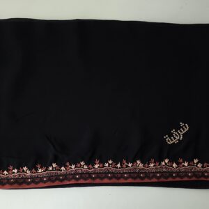 Sharqiaa Embroidery-Swarovski Scarf - Burnt orange