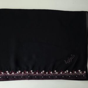 Sharqiaa Embroidery-Swarovski Scarf - Blush/Ruby