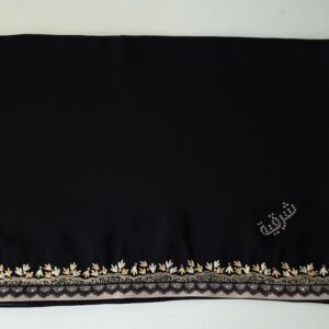 Sharqiaa Embroidery-Swarovski Scarf - Peach/Cream