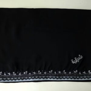 Sharqiaa Embroidery-Swarovski Scarf - Blues