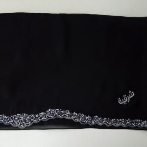 Sharqiaa Embroidery-Swarovski Scarf - Blues