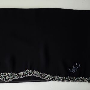 Sharqiaa Embroidery-Swarovski Scarf - Emerald